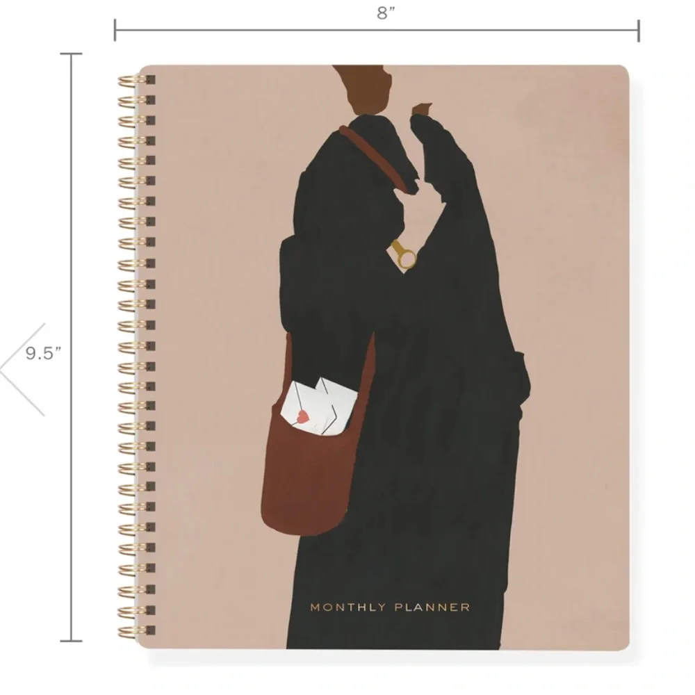 Megan Galante non-dated monthly planner-12 month-pocket & tab-divider-152 pg-NWT